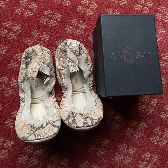 Yosi Samra Shoes - Yosi Samra Nude Snake Ballet Flats